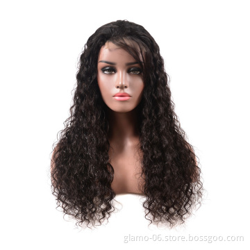 Glueless 150% Density 26Inch Water Wave Brazilian Virgin Lace Front Wig Natural Preplucked Hairline Lace Frontal Wigs Baby Hair